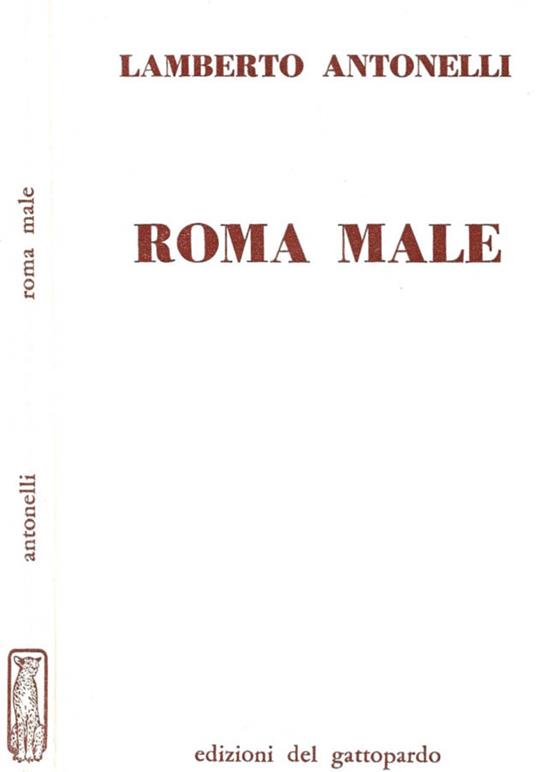 Roma male - Lamberto Antonelli - copertina