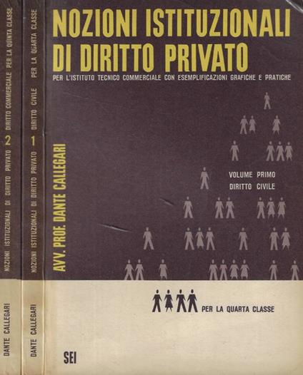 Nozioni istituzionali di diritto privato - Dante Callegari - copertina