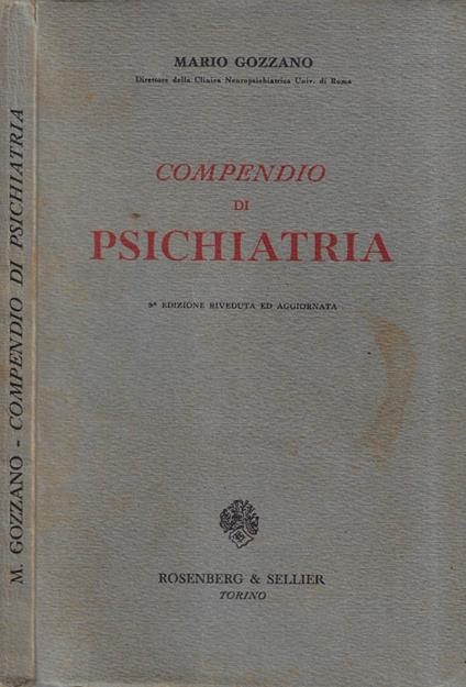 Compendio di psichiatria - Mario Gozzano - copertina