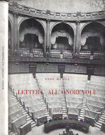 Lettera all'Onorevole - Enzo Maizza - copertina