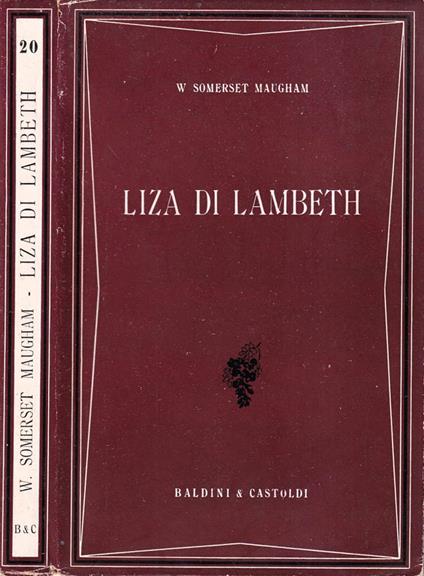 Liza di Lambeth - W. Somerset Maugham - copertina