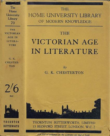 The Victorian Age in Literature - Gilbert K. Chesterton - copertina