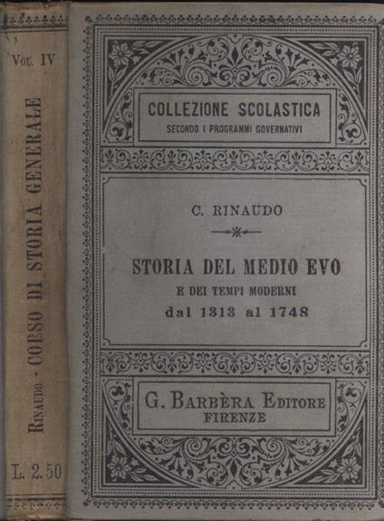 Storia del Medio Evo - Costanzo Rinaudo - copertina