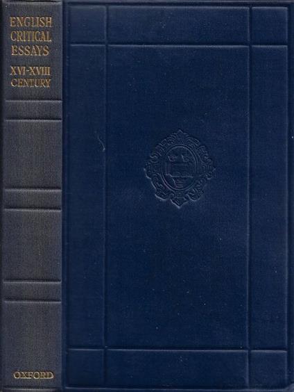 English Critical Essays (XVI-XVIII Century) - copertina