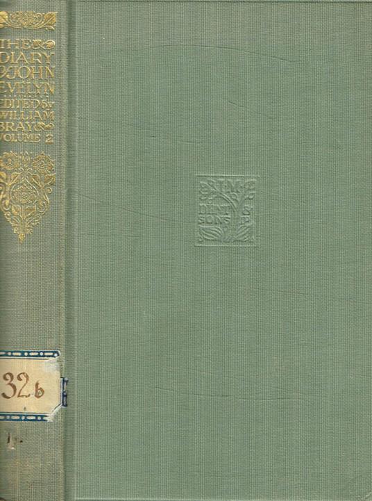 The diary of John Evelyn vol.II - copertina