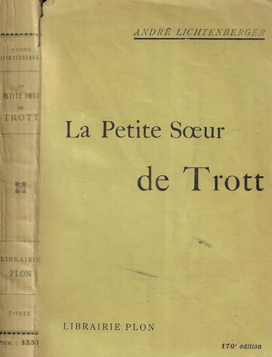 La Petit Soeur de Trott - André Lichtenberger - copertina