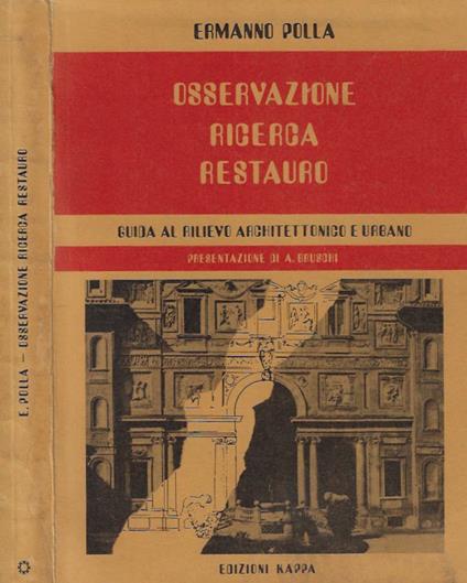 Osservazione Ricerca Restauro - Ermanno Polla - copertina