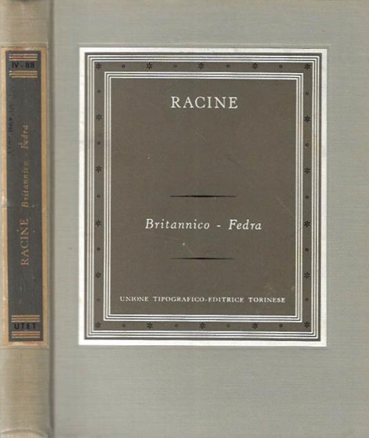 Britannico - Fedra - Jean Racine - copertina