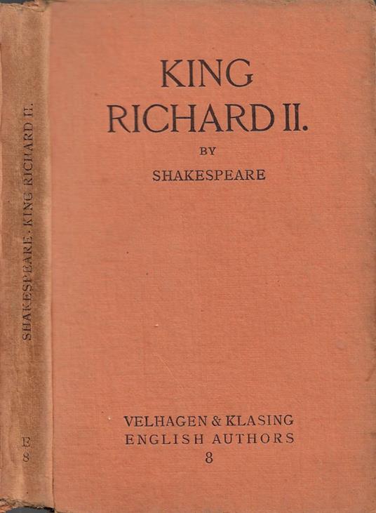 The Tragedy of King Richard II - William Shakespeare - copertina