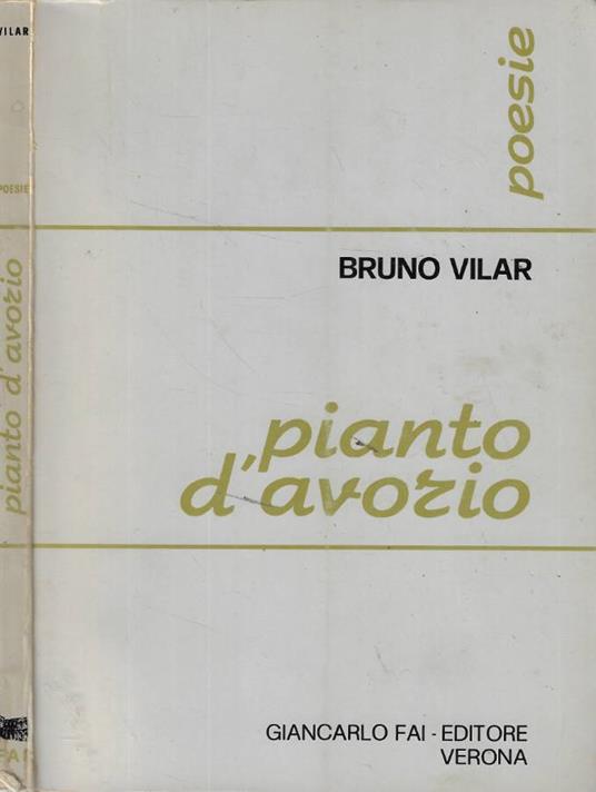 Pianto d'avorio - Bruno Vilar - copertina