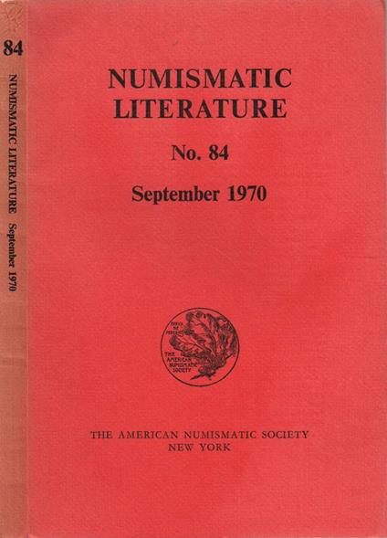 Numismatic Literature - copertina