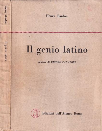 Il genio latino - Henry Bardon - copertina