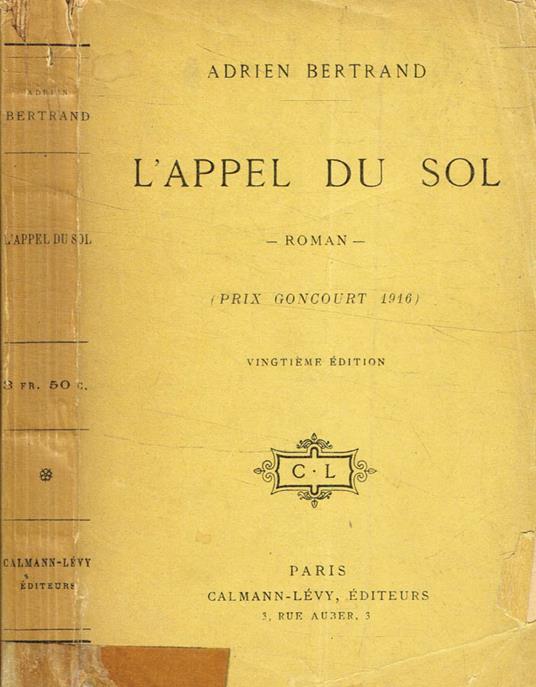 L' appel du sol - Adrien Bertrand - copertina