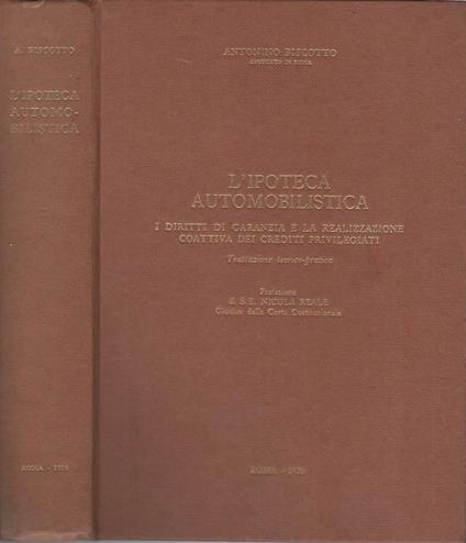 L' ipoteca automobilistica - Antonino Biscotto - copertina