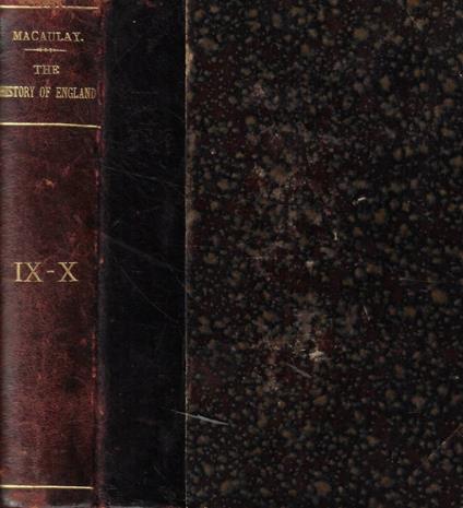 The history of England from the accession of James the second Vol. IX - Lord Macaulay - copertina