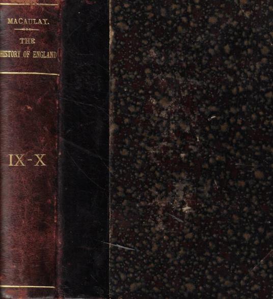 The history of England from the accession of James the second Vol. IX - Lord Macaulay - copertina