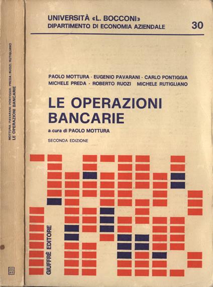 Le operazioni bancarie - Paolo Mottura - copertina