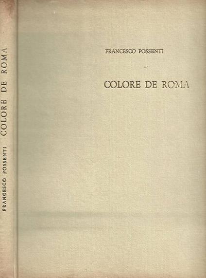 Colore de Roma - Francesco Possenti - copertina
