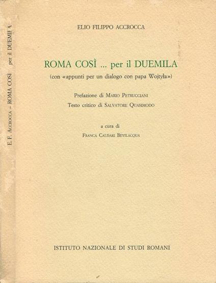 Roma così … per il Duemila - Elio F. Accrocca - copertina