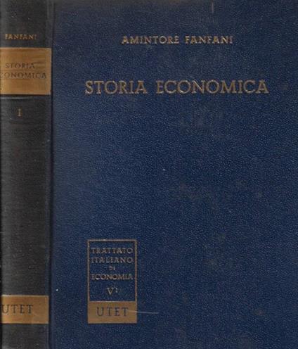 Storia Economica vol. V - Amintore Fanfani - copertina