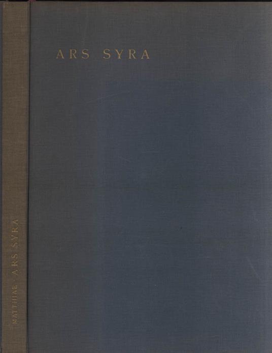 Ars Syra - Paolo Matthiae - copertina