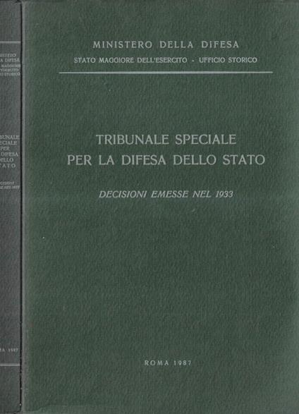 Tribunale speciale per la difesa dello Stato - copertina