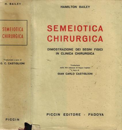 Semiotica chirurgica - Hamilton Bailey - copertina