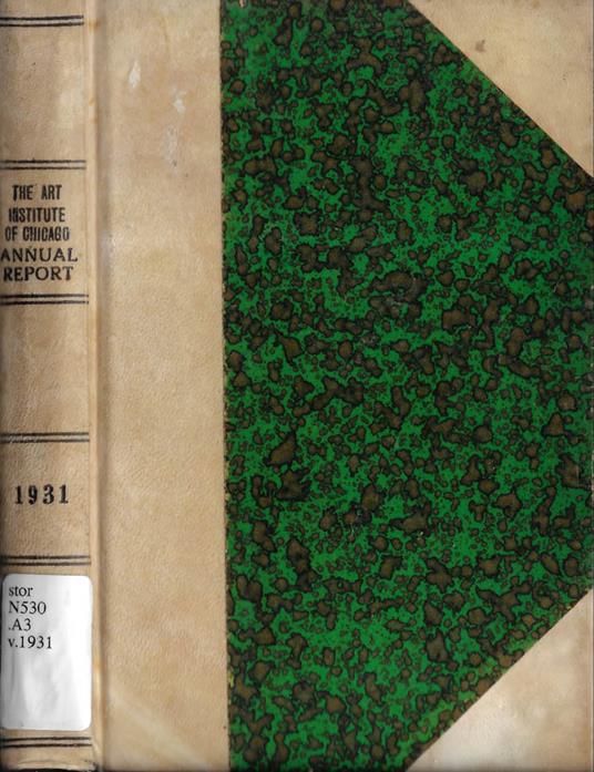 Bulletin of the Art Institute of Chicago report for the year 1931 - copertina