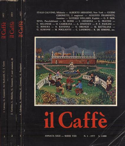 Il Caffè Annata XXII - Serie VIII n. 1 - 2 - 3 1977 - copertina