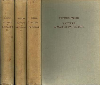 Lettere a Maffeo Pantaleoni 1890-1923 - Vilfredo Pareto - copertina