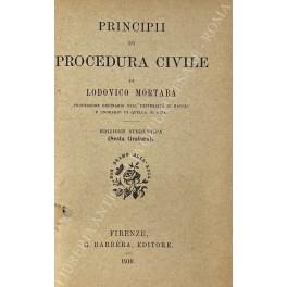 Principii di procedura civile - Lodovico Mortara - copertina