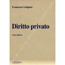 Diritto privato - Francesco Galgano - copertina