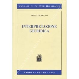 Interpretazione giuridica - Franco Modugno - copertina