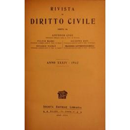 Rivista di diritto civile. Anno XXXIV - 1942 - copertina