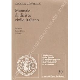 Manuale di diritto civile italiano. Parte generale. Terza edizione riveduta e messa al corrente dal Prof. Leonardo Coviello - Nicola Coviello - copertina