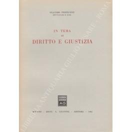 In tema di diritto e giustizia - Giacomo Perticone - copertina