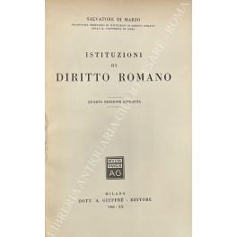 Istituzioni di diritto romano - Salvatore Di Marzo - copertina