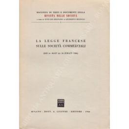 legge francese sulle società commerciali. (LOI N. 66-537 du 24 Juillet 1966) - Francia - copertina