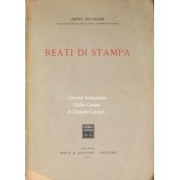 Reati di stampa - Pietro Nuvolone - copertina