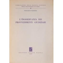 L' inosservanza dei provvedimenti giudiziari - Francesco Pazienza - copertina