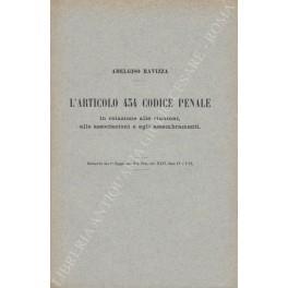 L' articolo 434 Codice Penale in relazione alle riunioni, alle associazioni e agli assembramenti - Adalgiso Ravizza - copertina