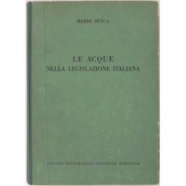 Le acque nella legislazione italiana - Mario Brusa - copertina