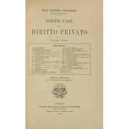 Scritti varii di diritto privato - copertina