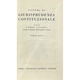 Sistema di giurisprudenza costituzionale - Carlo Lavagna - copertina