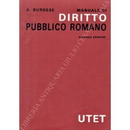 Manuale di diritto pubblico romano - Alberto Burdese - copertina