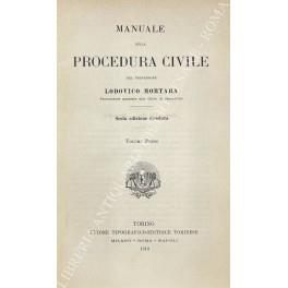 Manuale della procedura civile - Lodovico Mortara - copertina