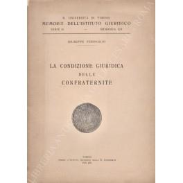 condizione giuridica delle confraternite - Giuseppe Foglio - copertina