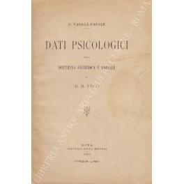 Dati psicologici nella dottrina giuridica e sociale di G.B. Vico - copertina