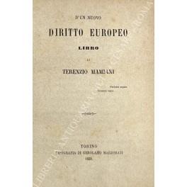 D'un nuovo diritto europeo - Terenzio Mamiani - copertina