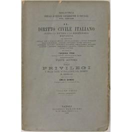 Dei privilegi e delle cause di prelazione del credito in generale - Emilio Bianchi - copertina